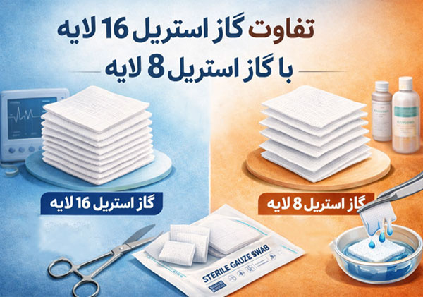 تفاوت-گاز-پزشکی-۸-لایه-و-۱۶-لایه-و-کاربرد-هرکدام