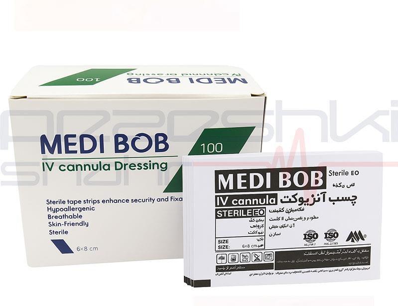 چسب آنژیوکت مدی باب MEDI BOB بسته 100 عددی